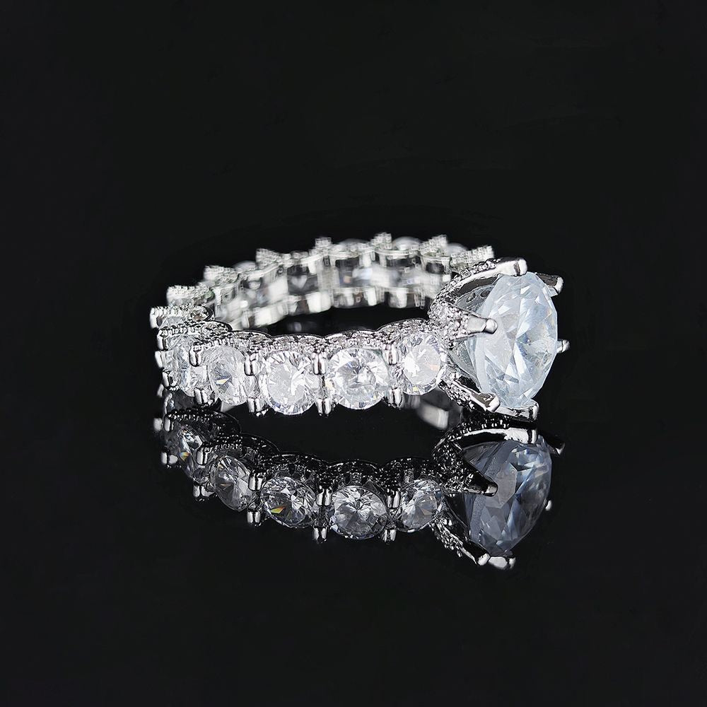 [Clara Jewels]Exquisite Multicolored Radiant Zircon Everyday Ring