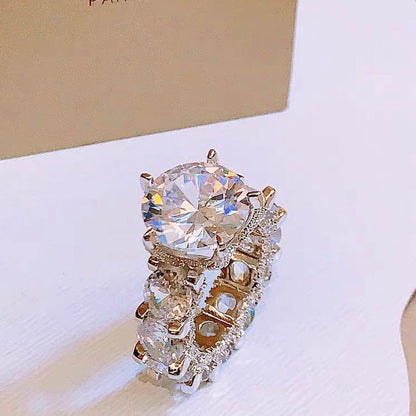 [Clara Jewels]Exquisite Multicolored Radiant Zircon Everyday Ring