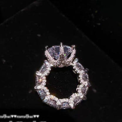 [Clara Jewels]Exquisite Multicolored Radiant Zircon Everyday Ring