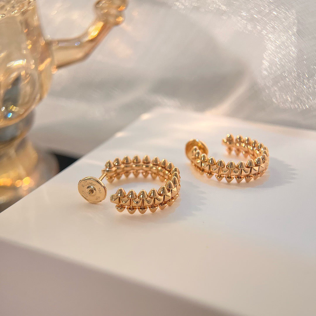 [Clara Jewels]CLASH SMALL HOOP EARRINGS