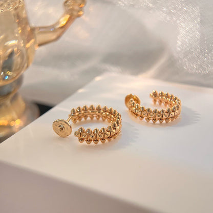 [Clara Jewels]CLASH SMALL HOOP EARRINGS