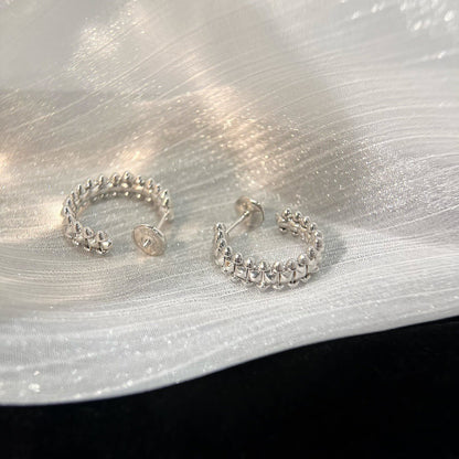 [Clara Jewels]CLASH SMALL HOOP EARRINGS