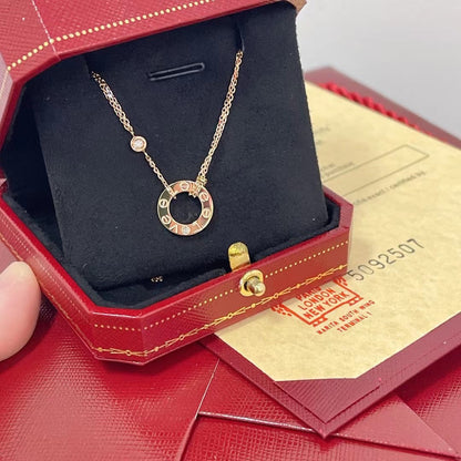 [Clara Jewels]LOVE NECKLACE 16MM 2 DIAMONDS