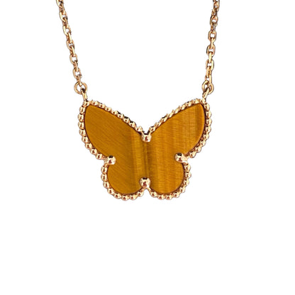 [Clara Jewels] TIGER__ EYE BUTTERFLY NECKLACE