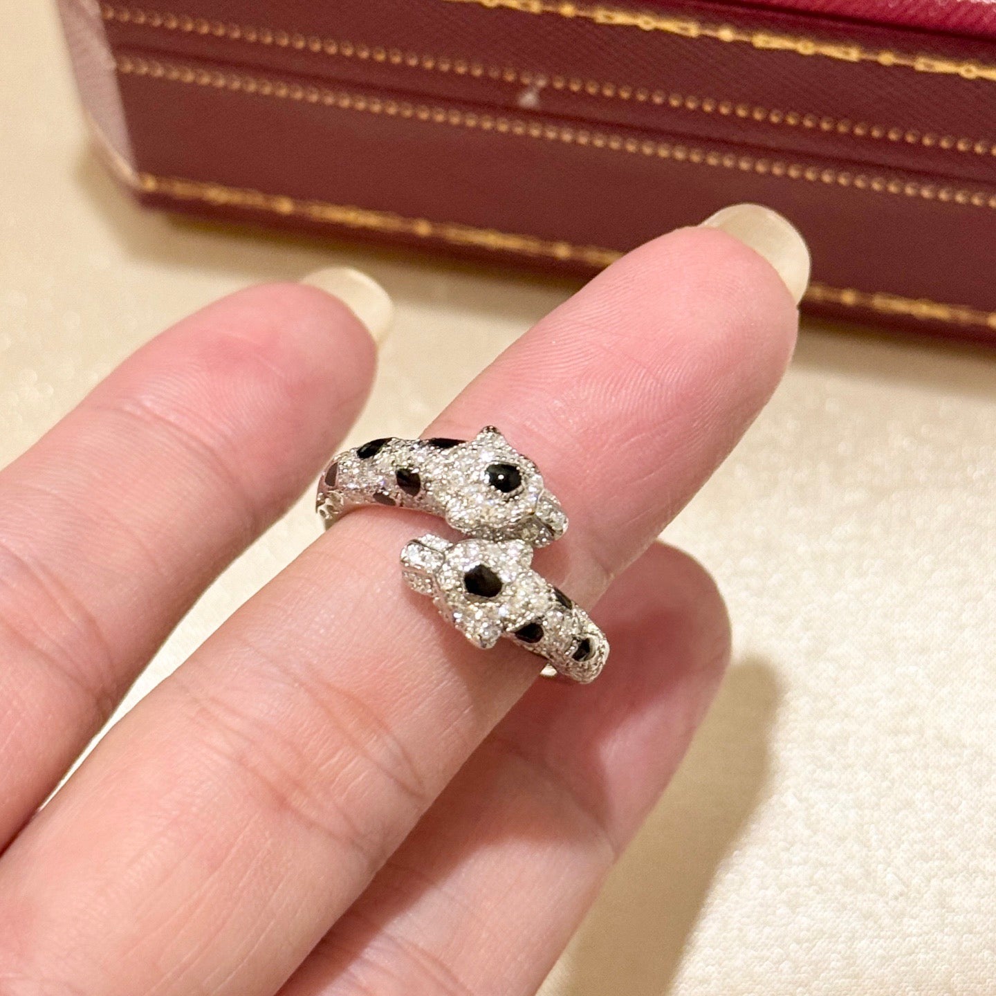 [Clara Jewels]PANTHERE 5MM ALL DIAMOND RING