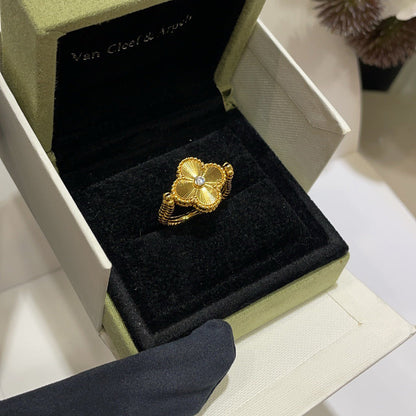 [Clara Jewels]CLOVER RIVERSIBLE BLUE AGATE RING