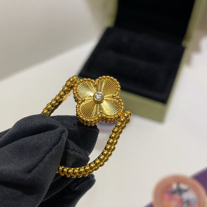 [Clara Jewels]CLOVER RIVERSIBLE BLUE AGATE RING
