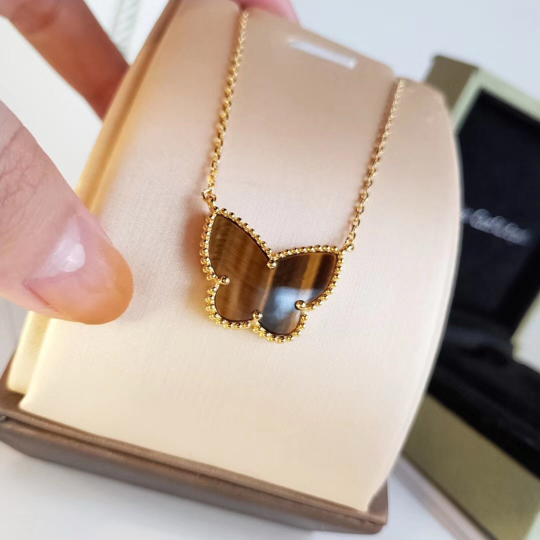 [Clara Jewels] TIGER__ EYE BUTTERFLY NECKLACE