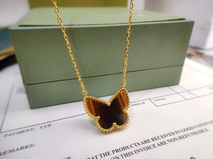 [Clara Jewels] TIGER__ EYE BUTTERFLY NECKLACE
