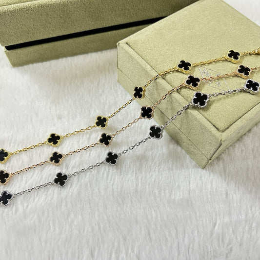 [Clara Jewels]CLOVER 6 MOTIF  ONYXS BRACELET