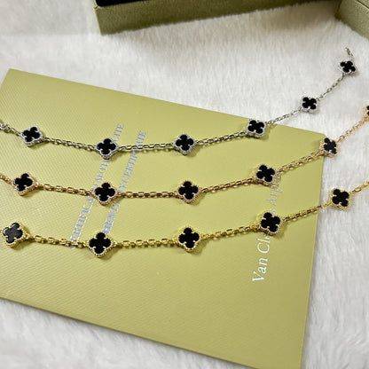 [Clara Jewels]CLOVER 6 MOTIF  ONYXS BRACELET