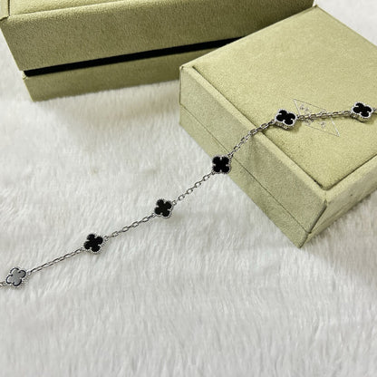[Clara Jewels]CLOVER 6 MOTIF  ONYXS BRACELET