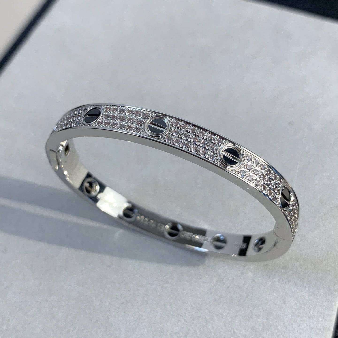 [Clara Jewels]LOVE BRACELET 6.1MM DIAMOND-PAVED CERAMIC