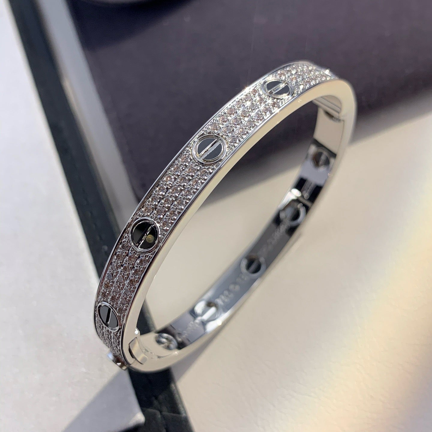[Clara Jewels]LOVE BRACELET 6.1MM DIAMOND-PAVED CERAMIC