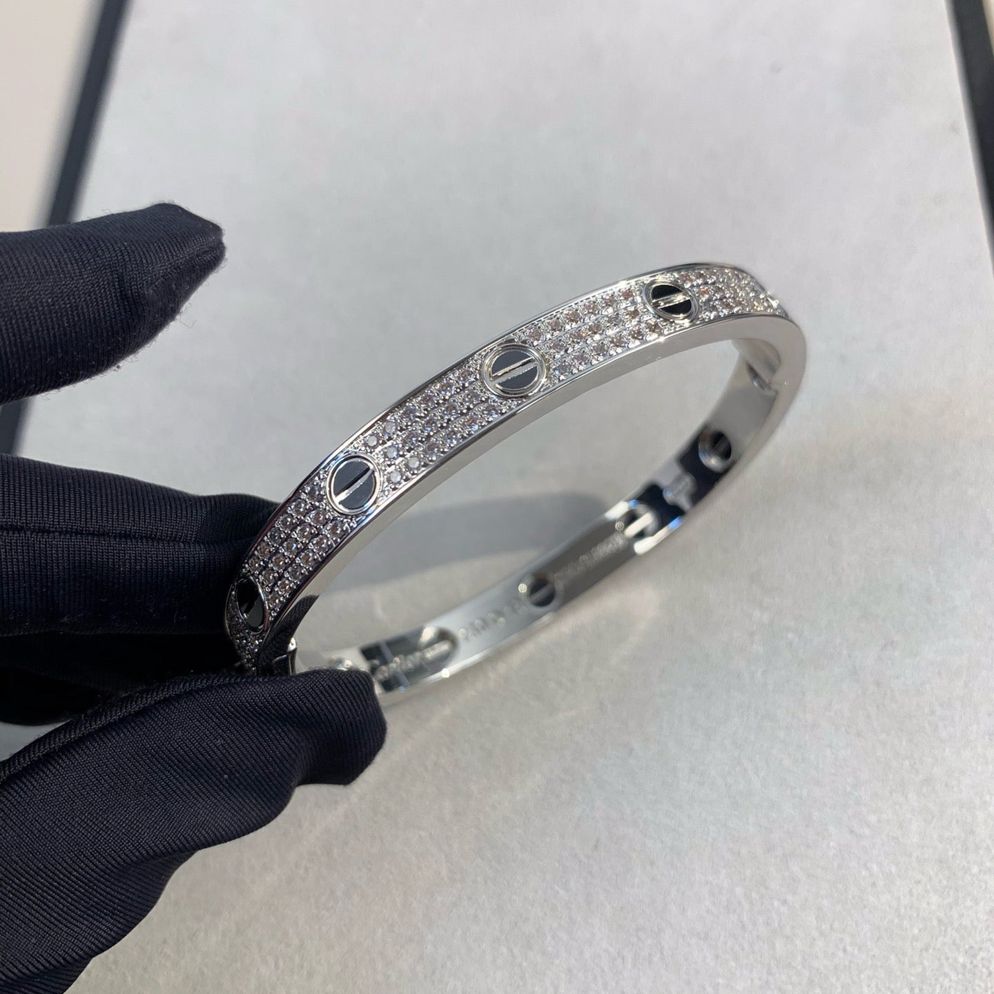 [Clara Jewels]LOVE BRACELET 6.1MM DIAMOND-PAVED CERAMIC