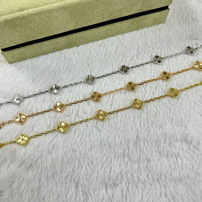 [Clara Jewels]CLOVER 6 MOTIF DIAMOND BRACELET