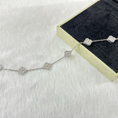 [Clara Jewels]CLOVER 6 MOTIF DIAMOND BRACELET