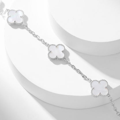 [Clara Jewels]CLOVER 10 MOTIFS WHITE MOTHER OF PEARL NECKLACE