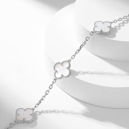 [Clara Jewels]CLOVER 10 MOTIFS WHITE MOTHER OF PEARL NECKLACE
