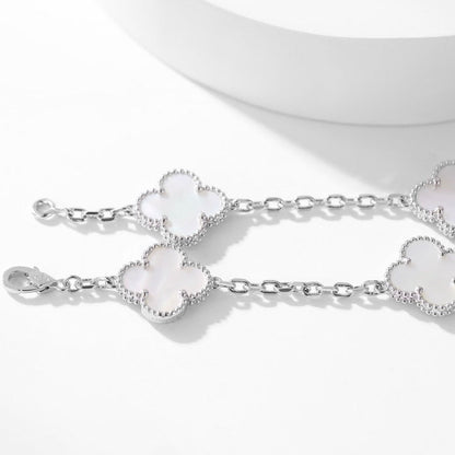 [Clara Jewels]CLOVER 10 MOTIFS WHITE MOTHER OF PEARL NECKLACE