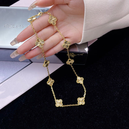 [Clara Jewels]CLOVER 10 MOTIFS LASER NECKLACE