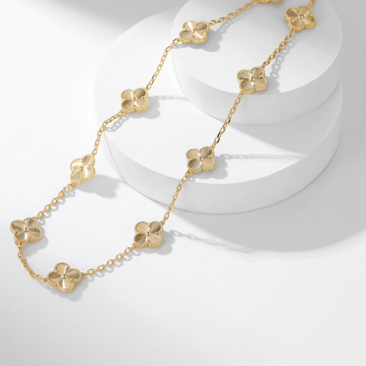 [Clara Jewels]CLOVER 10 MOTIFS LASER NECKLACE