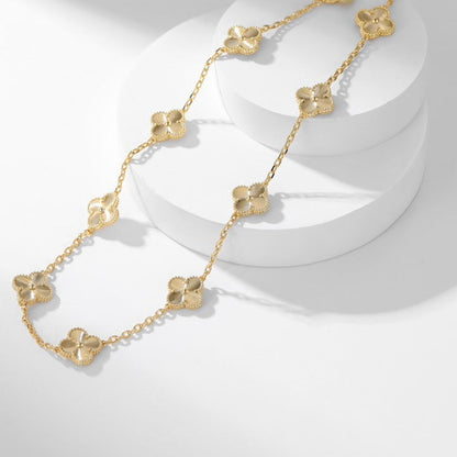 [Clara Jewels]CLOVER 10 MOTIFS LASER NECKLACE