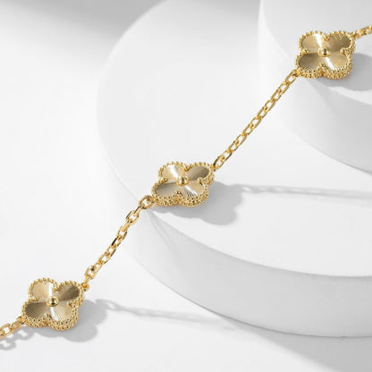 [Clara Jewels]CLOVER 10 MOTIFS LASER NECKLACE