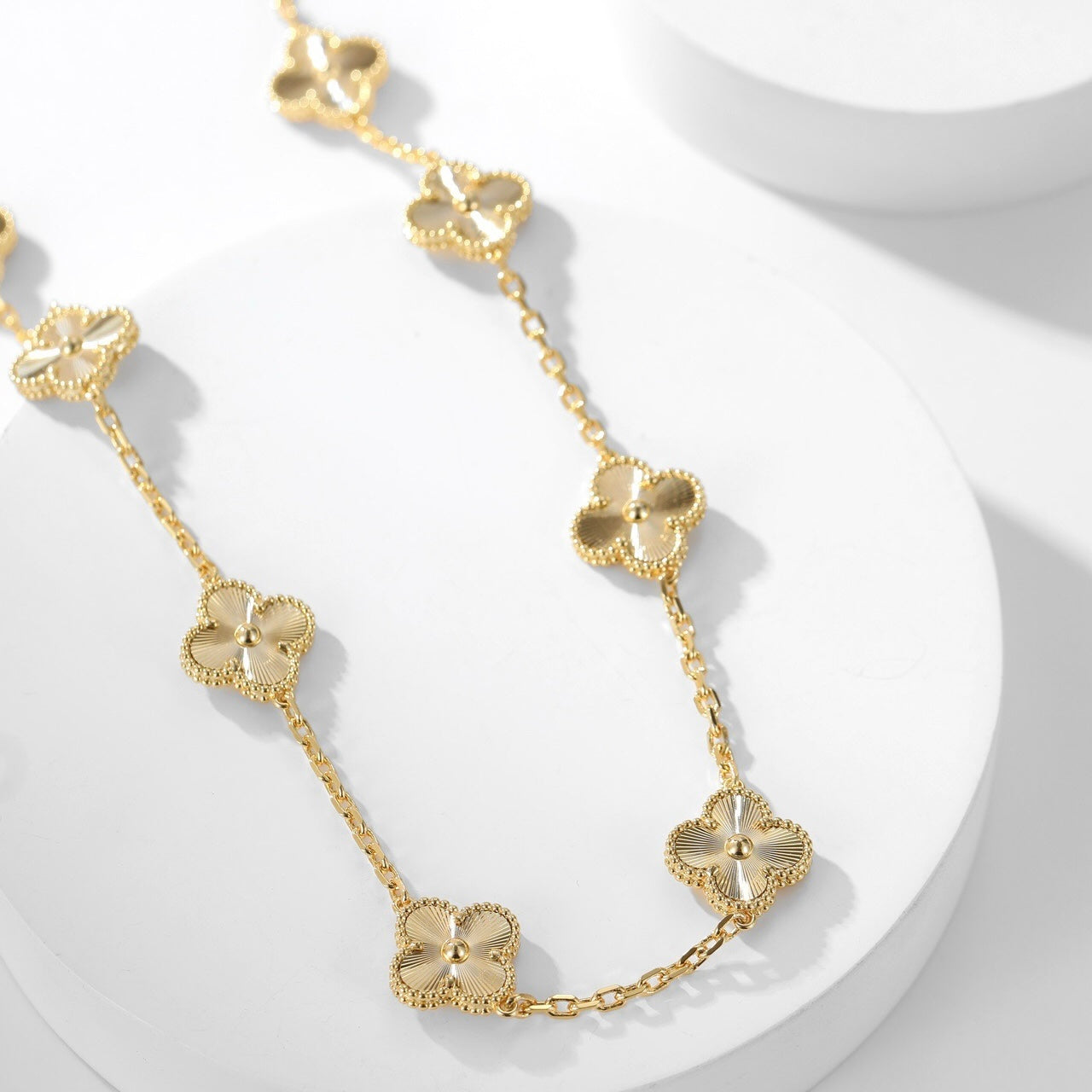 [Clara Jewels]CLOVER 10 MOTIFS LASER NECKLACE