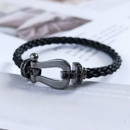 [Clara Jewels]FORCE LARGE SERIES HORSESHOE BLACK SAMURAI BRACELET