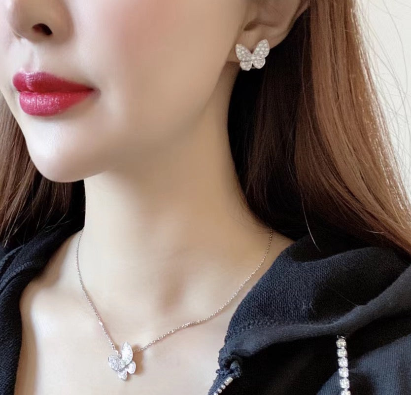 [Clara Jewels]BUTTERFLY ALL DIAMOND EARRINGS