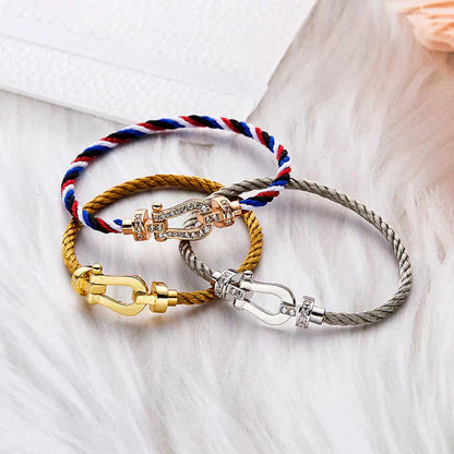 [Clara Jewels]FORCE LARGE HORSESHOE NO DIAMOND BRACELET GOLD