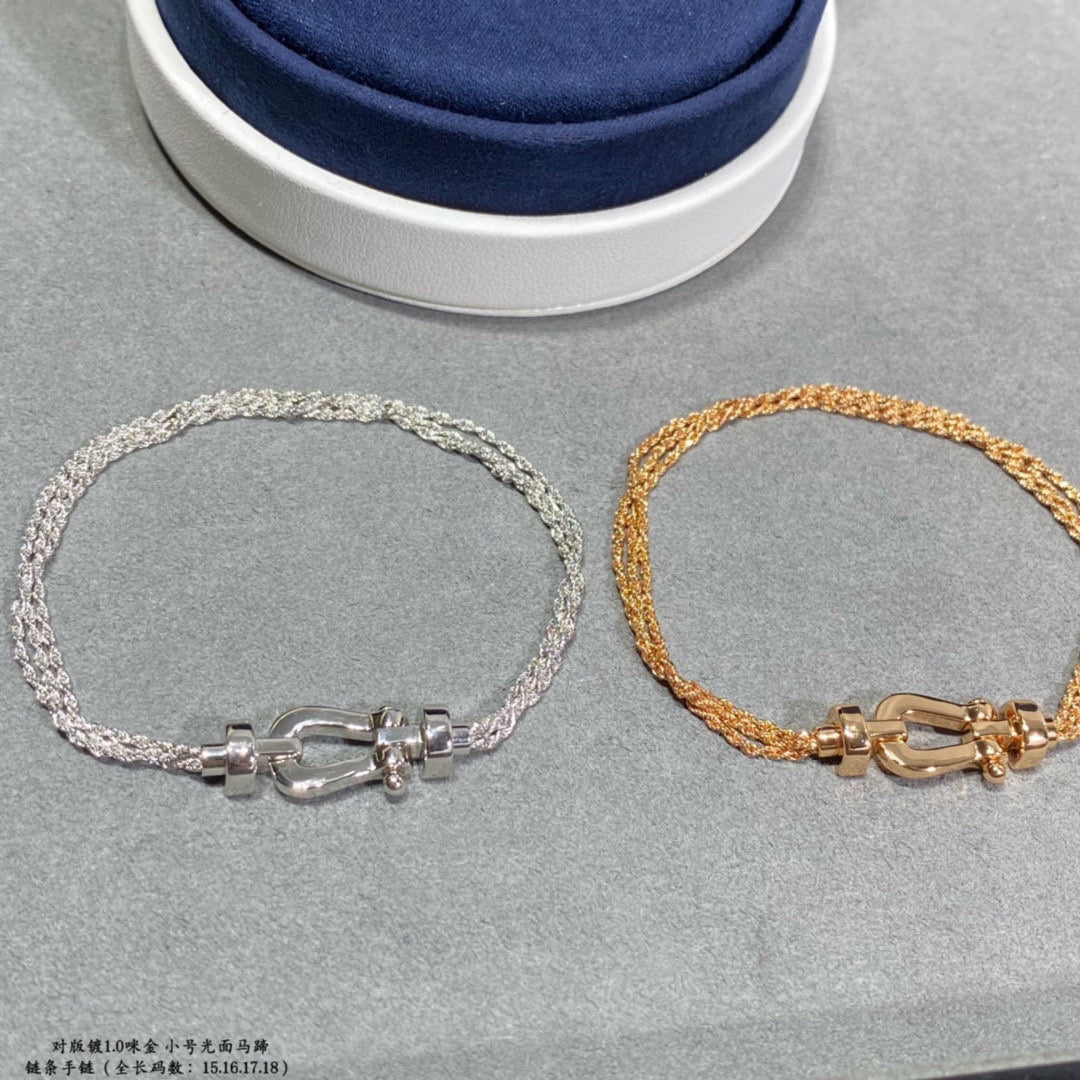 [Clara Jewels]FORCE SMALL HORSESHOE  DIAMOND CHAIN ROPE BRACELET