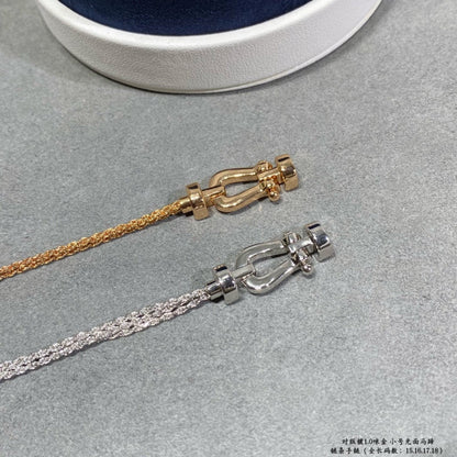 [Clara Jewels]FORCE SMALL HORSESHOE  DIAMOND CHAIN ROPE BRACELET