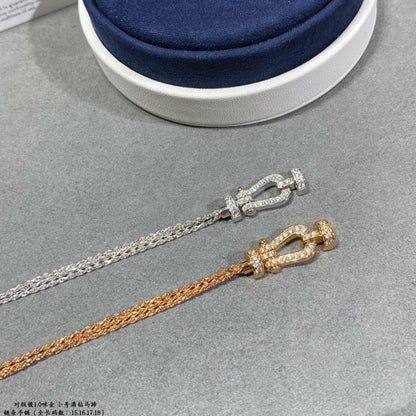 [Clara Jewels]FORCE SMALL HORSESHOE  DIAMOND CHAIN ROPE BRACELET