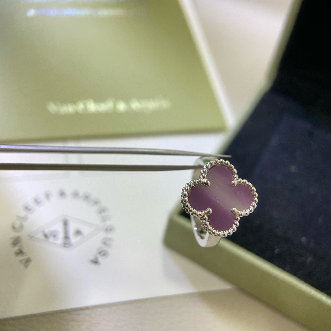 [Clara Jewels]CLOVER  PURPLE VIOLET RING