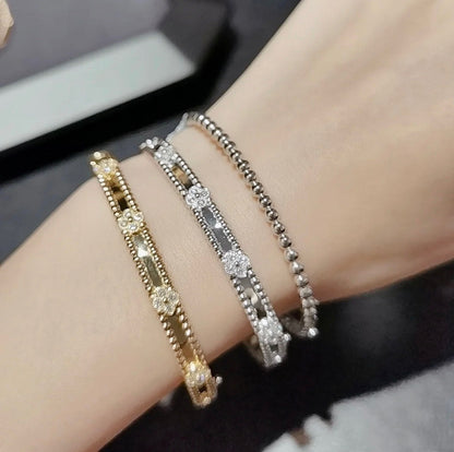 [Clara Jewels]CLOVER BRACELET 4MM DIAMONDS