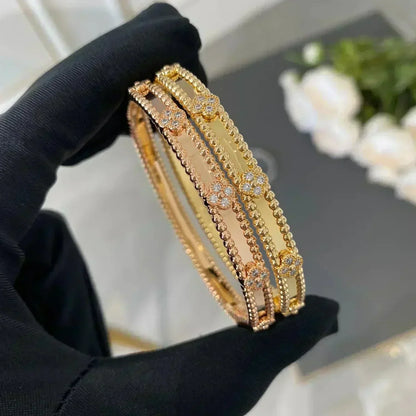 [Clara Jewels]CLOVER BRACELET 4MM DIAMONDS