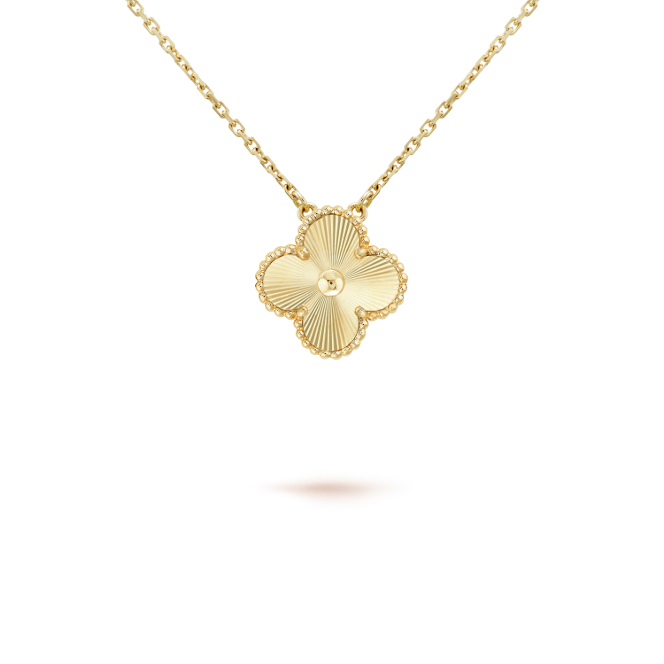 [Clara Jewels]CLOVER 15MM LASER NECKLACE