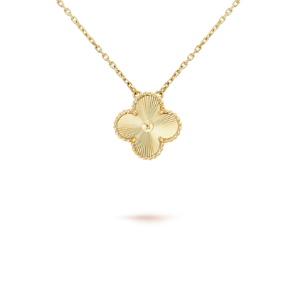 [Clara Jewels]CLOVER 15MM LASER NECKLACE