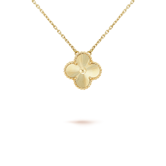 [Clara Jewels]CLOVER 15MM LASER NECKLACE