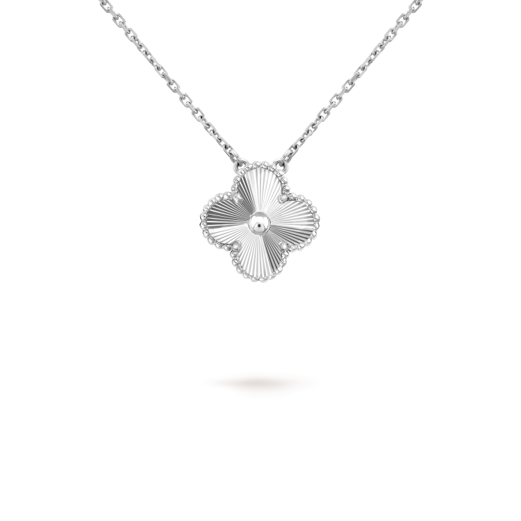 [Clara Jewels]CLOVER 15MM LASER NECKLACE SILVER
