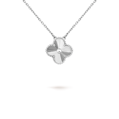 [Clara Jewels]CLOVER 15MM LASER NECKLACE SILVER