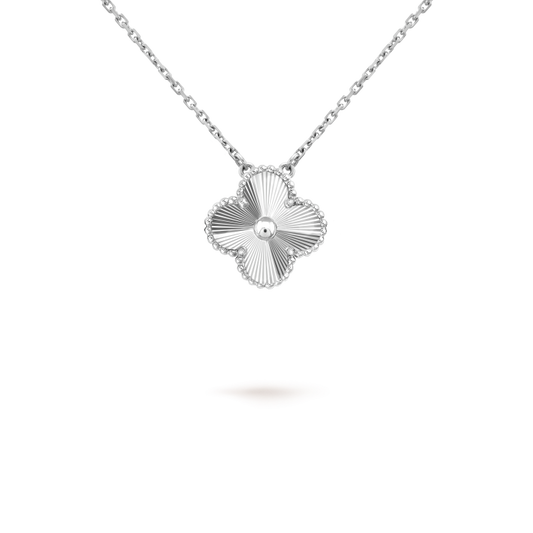 [Clara Jewels]CLOVER 15MM LASER NECKLACE SILVER