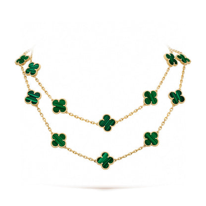 [Clara Jewels]CLOVER 20 MOTIFS MALACHITE GOLD