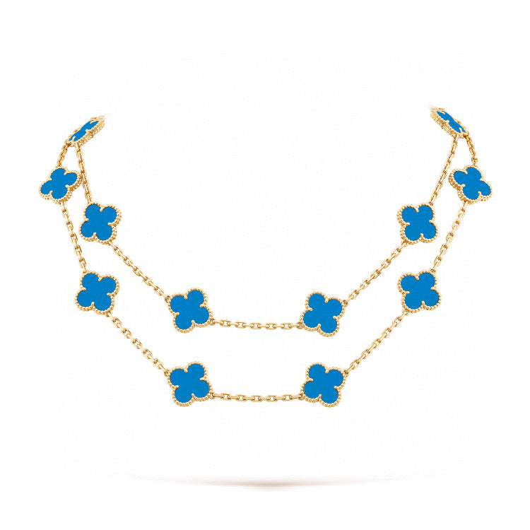 [Clara Jewels]CLOVER 20 MOTIFS TURQUOISE GOLD