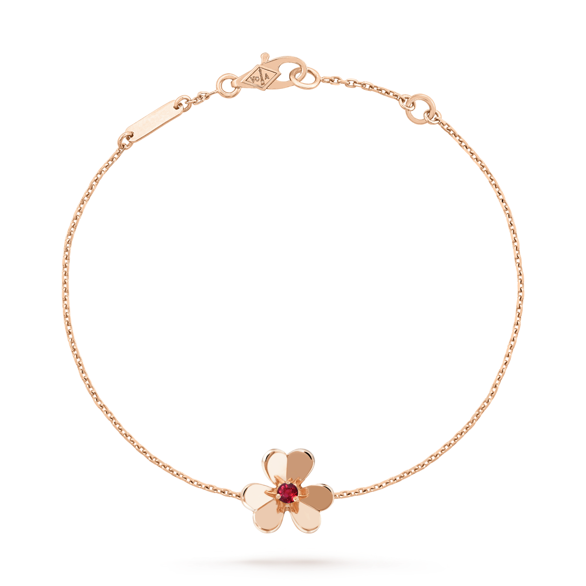 [Clara Jewels]FRIVOLE GOLD FLOWER PINK MALACHITE BRACELET