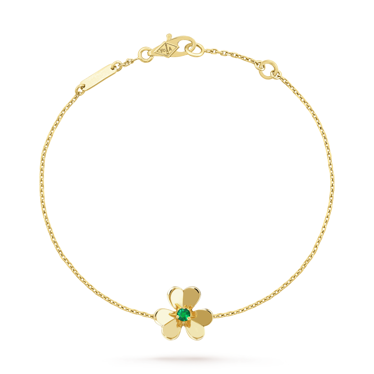 [Clara Jewels]FRIVOLE GOLD FLOWER PINK MALACHITE BRACELET