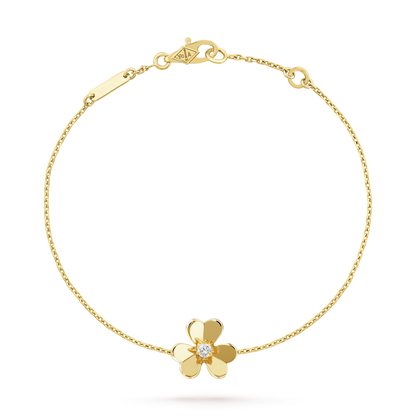 [Clara Jewels]FRIVOLE GOLD FLOWER PINK MALACHITE BRACELET