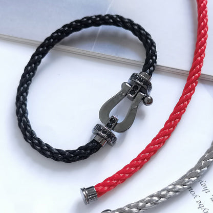 [Clara Jewels]FORCE LARGE SERIES HORSESHOE BLACK SAMURAI BRACELET